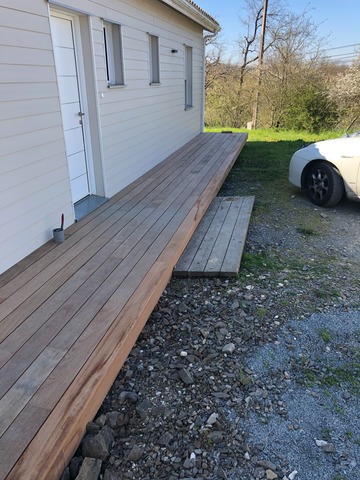 Terrasse en bois en cumaru à Montauban